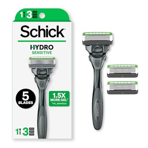 [SnS, AC] $7.49* | Schick Hydro Sensitive 5-Blade Razor Starter Kit w/ 1 Handle & 3 Razor Refills at Amazon