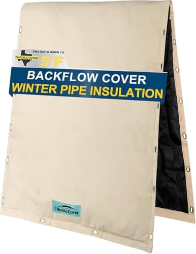 Cholila Cover 18"W x 34"H - 3-way Backflow Preventer Cover - Insulated (5°F) - Khaki