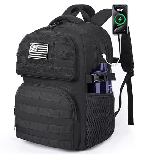 17" MOZETO Tactical Laptop Backpack w/ USB Charging Port $13.49 + Free Shipping w/ Prime or on $35+