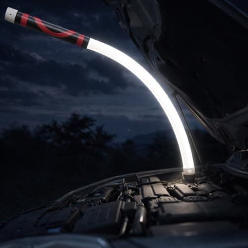 EYDHCN 27 Inch Bendable LED Flashlight Stick, Professional Flexible LED Flashlight Stick for Mechanics, Rechargeable Ultra-Slim Snake Light for Engine Bay, Automotive Inspection Tool