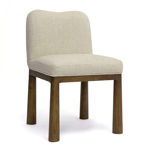 Tov Furniture Tiara Cream Perf...asketweave Fabric Dining Chair