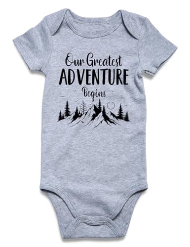BFUSTYLE Baby Clothes Boy 3-6 Months Our Greatest Adventure Begins Newborn Funny Baby Boy Gifts