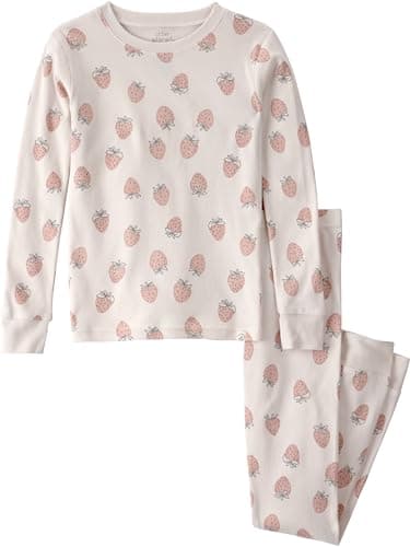 little planet by carter's Girl 2-piece Pajamas made with Organic Cotton, Strawberry Print, 8