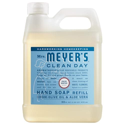 MRS. MEYER'S CLEAN DAY Hand Soap Refill, Rain Water Scent, 33 Fl Oz Bottle $6.53
