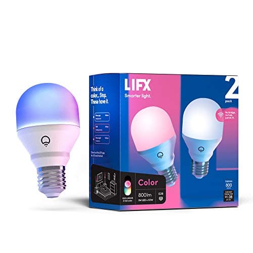 LIFX Color Smart Light Bulbs E... Apple HomeKit, Alexa & Google