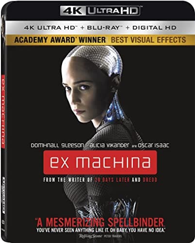 $11.49* | Ex Machina (4K Ultra HD + Blu-ray) at Amazon