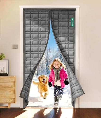 36" x 80" AEOCOO Magnetic Thermal Door Curtain $13