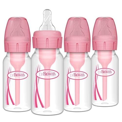 Dr. Brown's Natural Flow Anti-...Flow Nipple, Pink, 0m+, 4 Pack