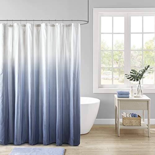 Madison Park Ara Shower Curtai...ic Privacy Screen, 72x72, Blue
