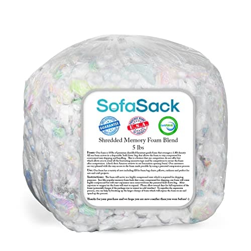 Sofa Sack Shredded Foam Refill...and Pillows, 5lbs, Multi-Color