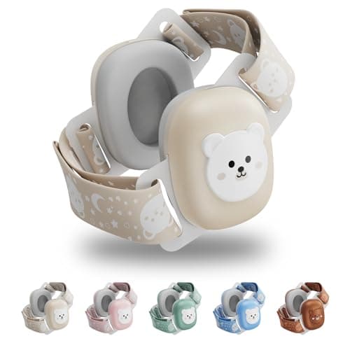 Floriogra Baby Headphones for Noise - Infant Ear Muffs Noise Protection - CE & ANSI Certified - Babies Noise Cancelling Headphones - Baby Ear Protection for 3 Months to 4 Years(beige)