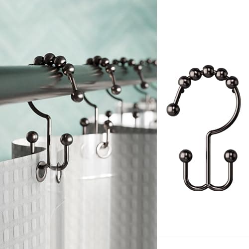 Zenna Home Metal Double Glide ...for Shower Curtains and Liners