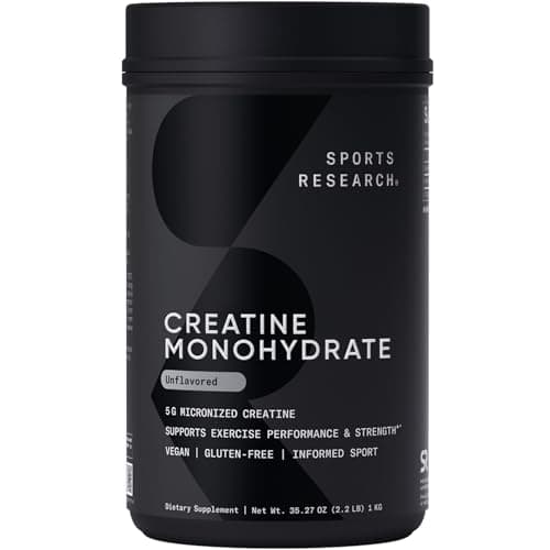 Select Accounts: 35.27-Oz Sports Research Creatine Monohydrate (Unflavored) $19.32 & More w/ S&S + Free Shipping w/ Prime or on $35+