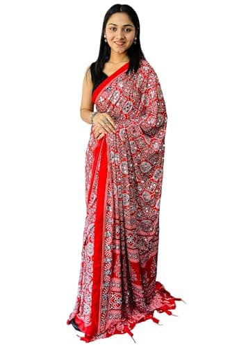 Indian Women Traditional Silk Saree With Heavy Mirror Work and Latkan Pallu Border 21405 (2)