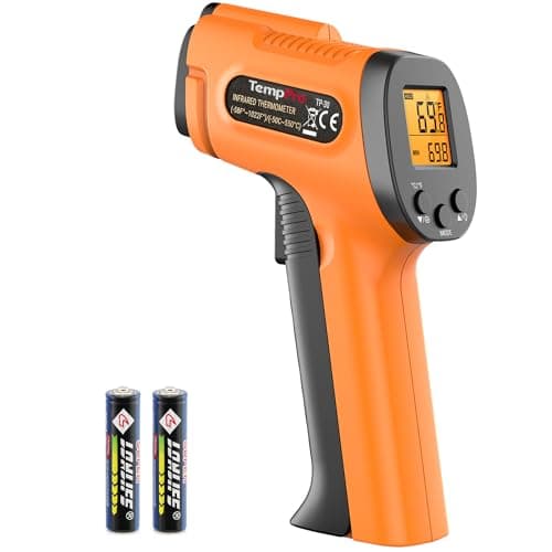 TempPro TP30 Infrared Thermometer Gun, Laser Thermometer Temperature Gun with Adjustable Emissivity & Max Measure -58°F ~1022°F $19.99