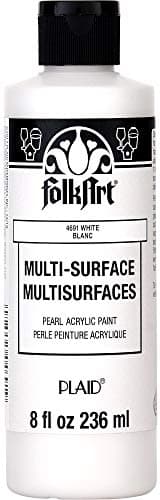 FolkArt Multi-Surface Acrylic Craft Paint, 8 oz, Pearl White