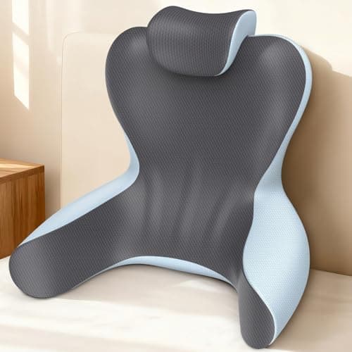 22" Hamyodo H Back Support Pillow w/ Removeable Cervical Support Pillow $21.40