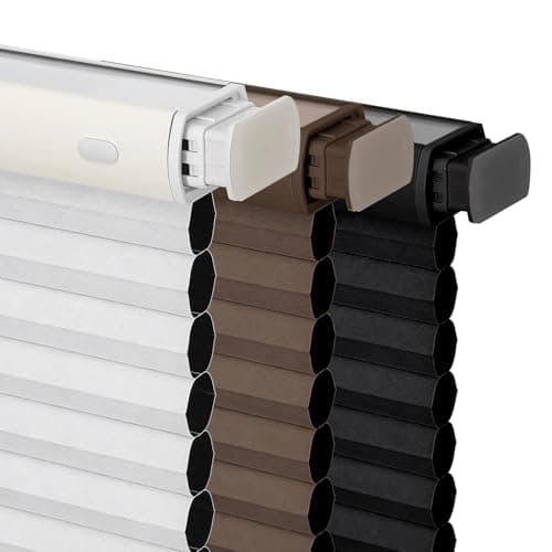 Joydeco No Tools No Drill Wind...rs (Dark Brown, 34" W x 64" H)