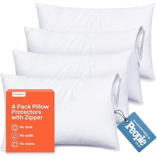 Standard Size Ultra Soft Pillow Protectors 4-Pack for $9 + free shipping w/ Prime