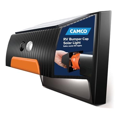 Camco RV Bumper Cap Solar Ligh... Storage Inside Bumper (40332)