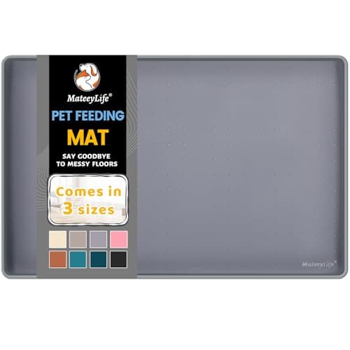 18"x12" MateeyLife Raised Edge Silicone Cat & Dog Food Mat $4.95