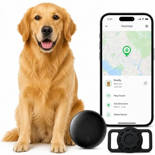 GPS Collar for Dogs,Pet Tracker (Android Only) Smart tag,Waterproof Compatible with Google Find My,No Monthly Fee,Advanced Tracking Solution Smart Collar for Pet Safety Ideal Small Large Dogs