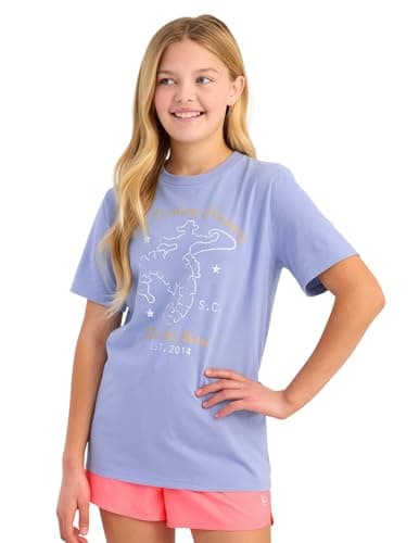 HUK Kids Short Sleeve Performance Tee, Kids Fishing T-Shirt, Seahorse - Lightning Sky, X-Large
