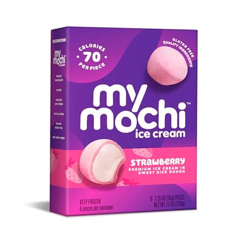 My/Mo Mochi Ice Cream, Ripe Strawberry, (Frozen), Pack of 6