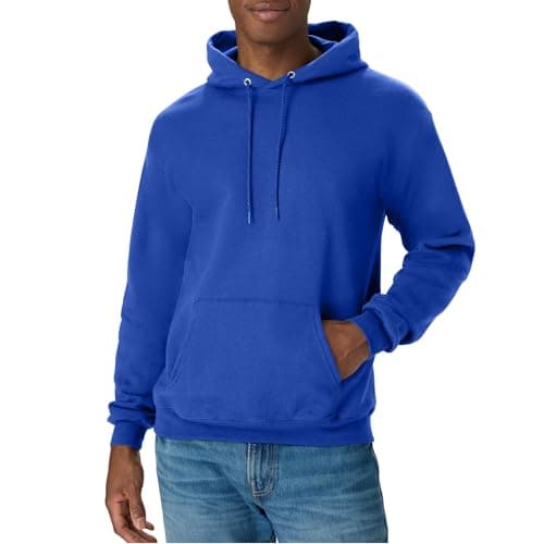 Hanes mens Pullover Ecosmart Hooded athletic sweatshirts, Deep Royal, X-Large US