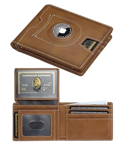 furid RFID Blocking Minimalist Leather Wallet w/ AirTag Holder & 2 ID Windows (Various) from $5.68 + Free Shipping w/ Prime or on $35+