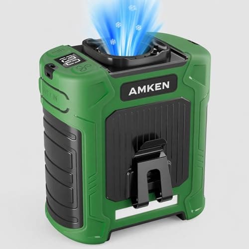AMKEN 10000mAh Rechargeable Belt Clip Waist Fan (Army Green or Orange) $11.69 + Free Shipping w/ Prime or on $35+