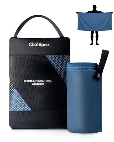 Chakipee Quick Dry Microfiber Towel Travel, Beach & Camping Towels. Fast Drying, Super Absorbent & Ultra Compact for Travel, Bath, Gym, Swimming, 1 Pack, 60''x30'' Navy Blue