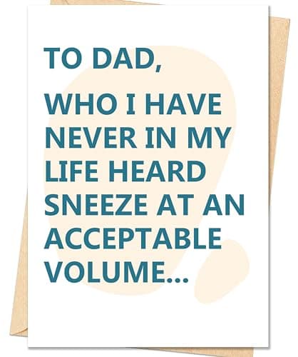 IDU Fathers Day Card, Funny Fathers Day Cards Gifts Decorations for Dad from Daughter Son, Happy Father's Day Card Gifts Ideas with Envelope, Cute Appreciation Gift for Dad