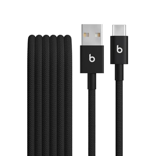 5' Beats USB-A to USB-C Woven Charging Cable (Bolt Black) $5