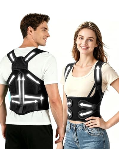 Posture Corrector for Women & Men, Upgraded Dynamic Traction Correction System – Helps Reduce Upper & Lower Back Pain, Suitable for Scoliosis, Hunchback & Thoracic Spine Issues, Relieves Muscle Tension & Fatigue Caused by Poor Posture, Keeping You More Active & Confident in Daily Life (Medium)