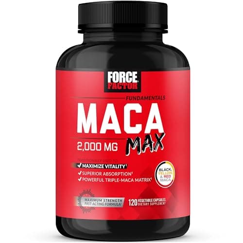 Force Factor Maca Max, Maca Ro...t Powder, 2000mg, 120 Capsules