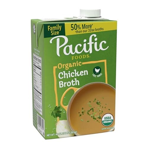 Pacific Foods Organic Free Range Chicken Broth, 48 oz Carton