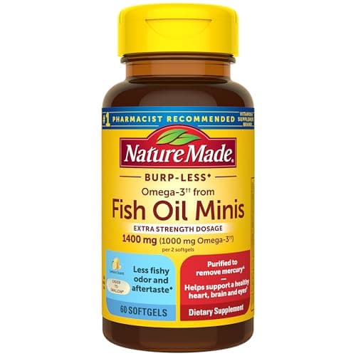 60-Count 1400mg Nature Made Burp Less Extra Strength Fish Oil Minis Softgels $7.42 w/ S&S + Free Shipping w/ Prime or on $35+