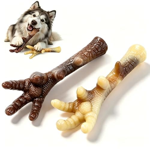 WOWBALA Dog Toys for Aggressive Chewers, 2 Pack Indestructible Dog Toy for Medium Large Dogs, Chew Toys to Keep Dogs Busy, Super Chewer with Tough Nylon, Reduce Boredom & Anxiety