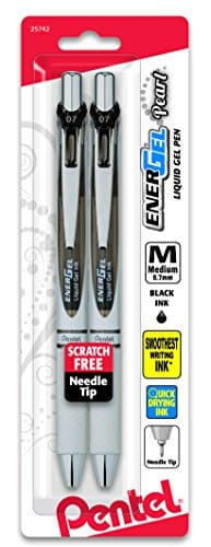 2-Pack Pentel EnerGel Pearl RTX Retractable Liquid Gel Pen 0.7mm Needle Tip (Black Ink) $2.35 w/ S&S + Free Shipping w/ Prime or on $35+