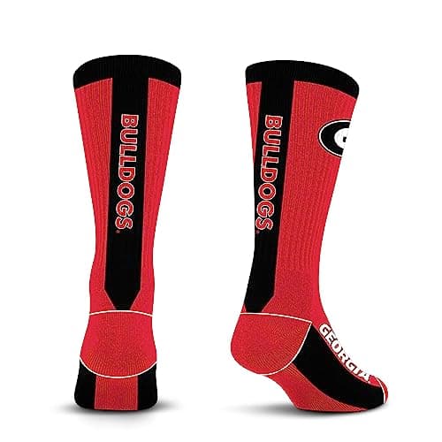 For Bare Feet NCAA GEORGIA BUL...MVP Crew Sock Team Color Large
