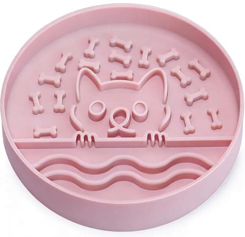 Zonopy Slow Feeder Dog Bowl with Non-Slip Base, Silicone Puzzle Dog Food Bowl with Unique Design, Slow Feeding Bowl for All Types of Dogs Cats, Interactive Slow Eating, Anti-Choking