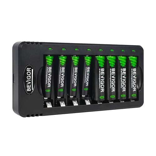 8-Ct BEVIGOR Rechargeable w/ 8 Bay Smart Charger $10 @ Amazon
