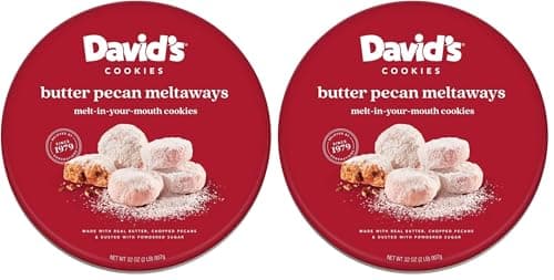 David's Cookies Butter Pecan Meltaways 907g,(Pack of 2)