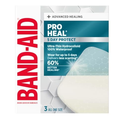 BAND-AID Brand Pro Heal 5 Day ...ocolloid Bandages, Jumbo, 3 Ct