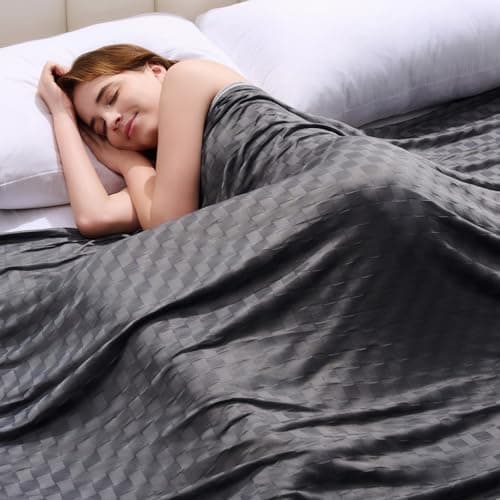 Topcee Cooling Blanket Full Size- 60"x90" Summer Cooling Blanket for Hot Sleepers Arc-Chill Q-Max >0.45 Cool Fiber for Night Sweats, Soft Lightweight Sofa Blankets for Kid Adults