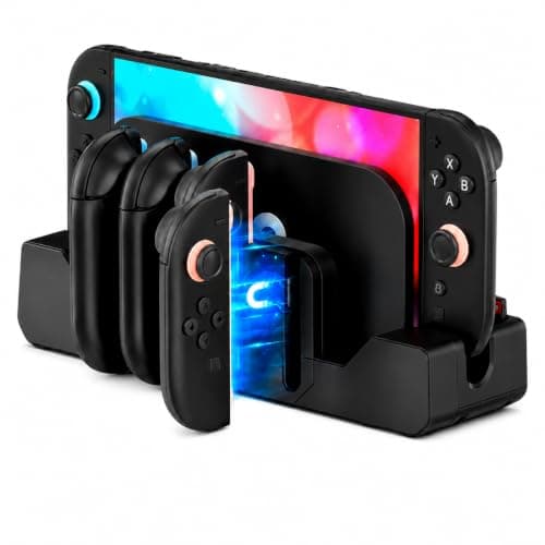 Switch 2 Charging Dock for Joycons, Controller Charger Station for Nintendo Switch 2 (2025, 2 Hour Joycon Charger, Storage & Organization Charging Stand for TV Dock Station