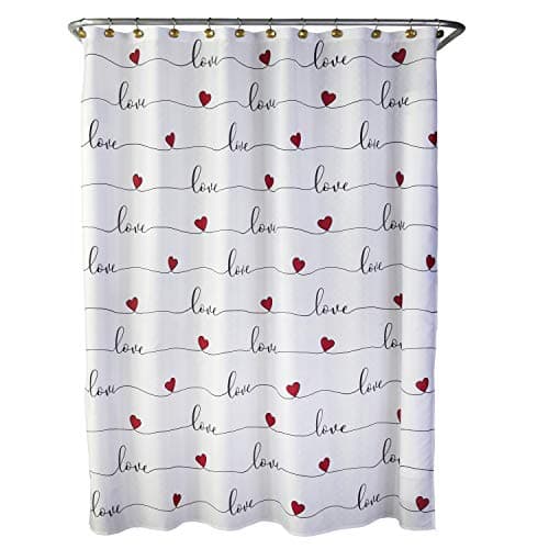 SKL Home Valentine's Day Love ...t Fabric Shower Curtain, White