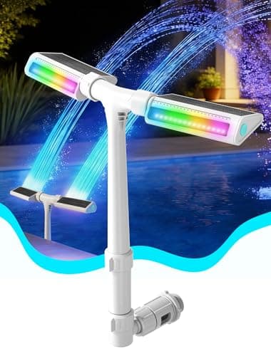 Kompoll Solar Pool Fountain w/ 10-Color 4-Mode LED Lights, Remote & Auto Light-Sensing (White) $24.99 + Free Shipping w/ Prime or on $35+