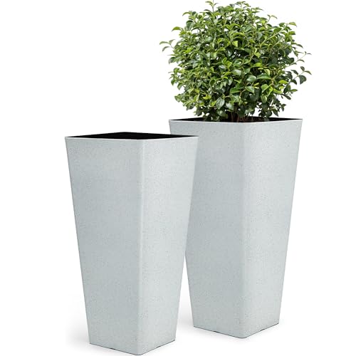 Ultym 28" Tall Planters for In...rrazzo, Durable & UV-Resistant